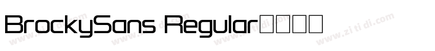 BrockySans Regular字体转换